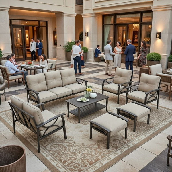 Patio Furniture Set & Coffee Table For Backyard