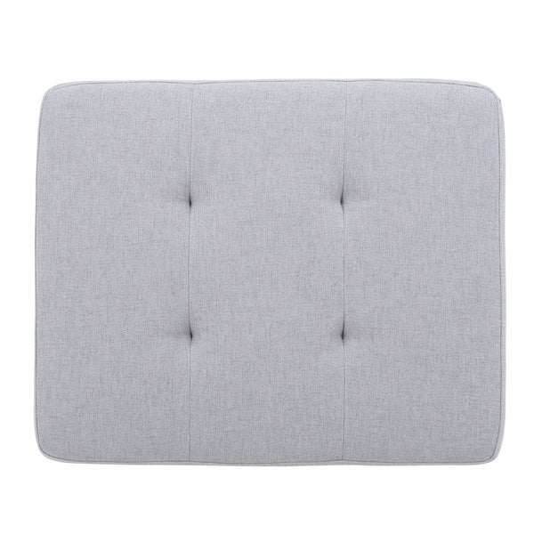 Storage Ottoman With Birch Wood Legs And Cushioned Top For Comfort