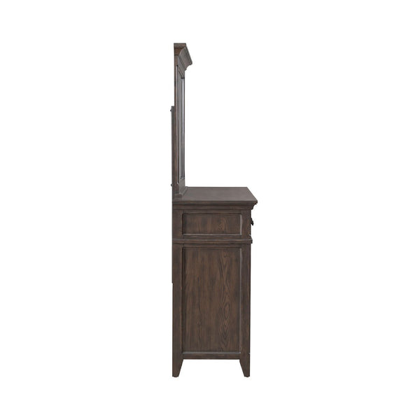 Paradise Valley - Dresser & Mirror - Saddle Brown