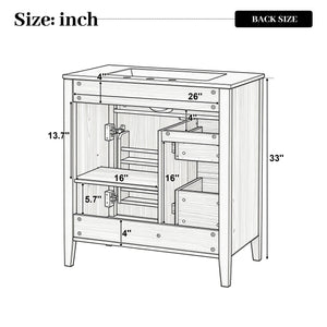 Bathroom Vanity With Sink, Soft Closing Cabinet