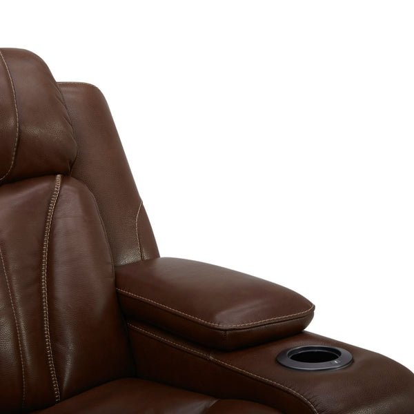 Caswell - Loveseat With Console P2 & ZG - Nature Chestnut