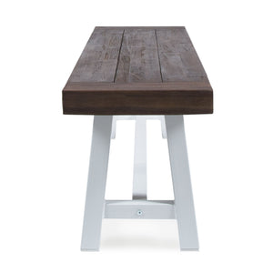 Tranquilizer - Outdoor Acacia Wood Bench With Slat Panel Design