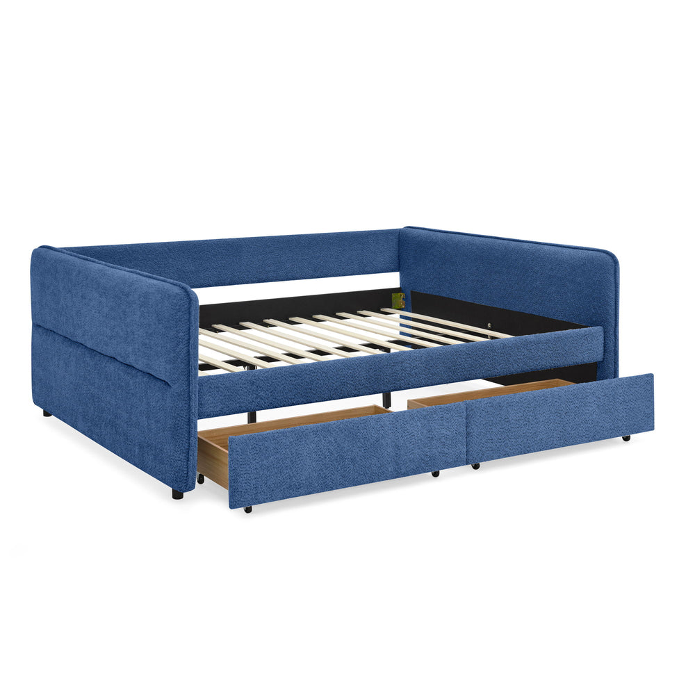 Upholstered Daybed & 2 Drawers