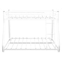 Bunk Bed Frame With Ladder And Guardrail, Heavy Duty Noise Free Design Metal Construction