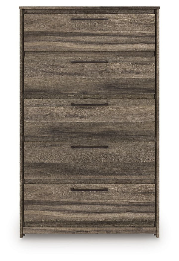 Elbrim - Five Drawer Chest - Brown