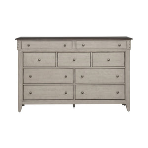Ivy Hollow - 9 Drawer Dresser - Weathered Linen / Dusty Taupe