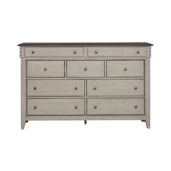 Ivy Hollow - 9 Drawer Dresser - Weathered Linen / Dusty Taupe