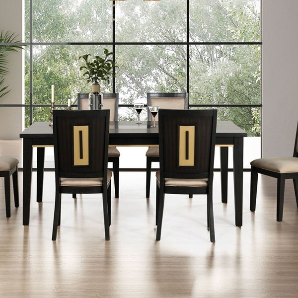 Dining Chairs With Accent Trim (Set of 2) - Espresso