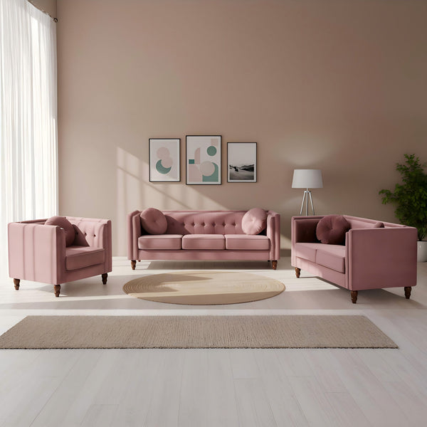 Chesterfield Sofa With Square Arms For Living Room