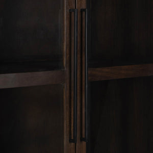 Rogers - Solid Wood Tall Cabinet - Dark Brown