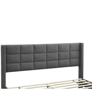 Bed Upholstered Box Design Headboard