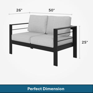 Outdoor Patio Set, All-Weather With Thick Cushions