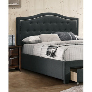 Modern Button Tufted Arch Headboard Bed With Storage Footboard