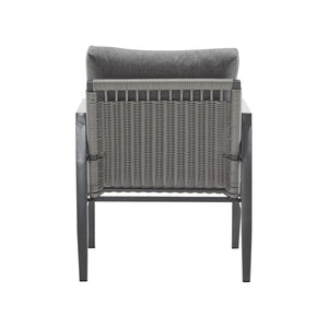 Modern Lounge Chair With Rope Accents And Cushions