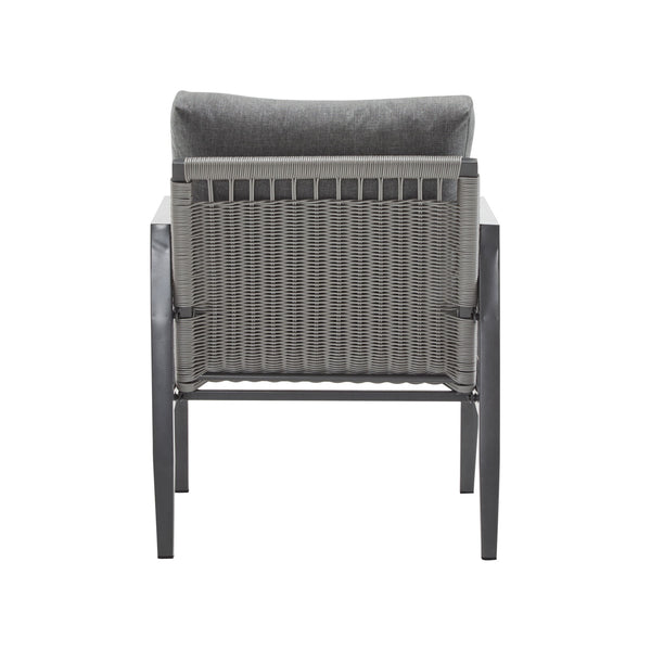 Modern Lounge Chair With Rope Accents And Cushions