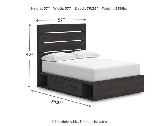 Hollivern - Panel Bed With Storage