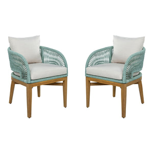 Outdoor Dining Chairs With Cushion (Set of 2)