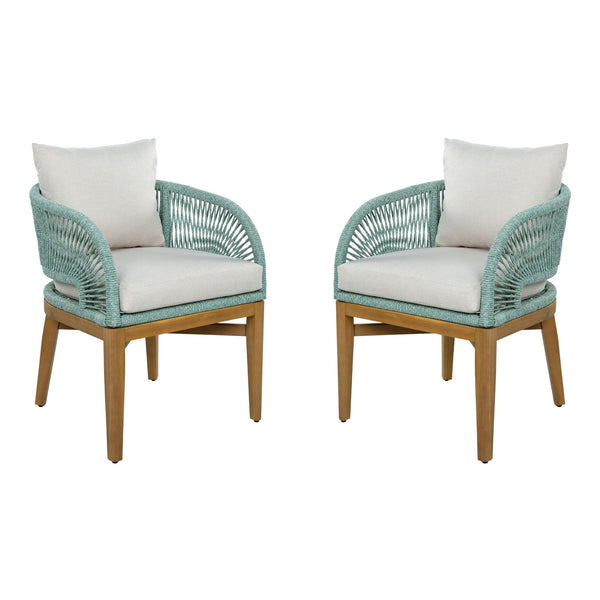 Outdoor Dining Chairs With Cushion (Set of 2)