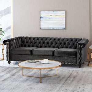 Chesterfield Style 3 Seater Sofa With Deep Button Tufting