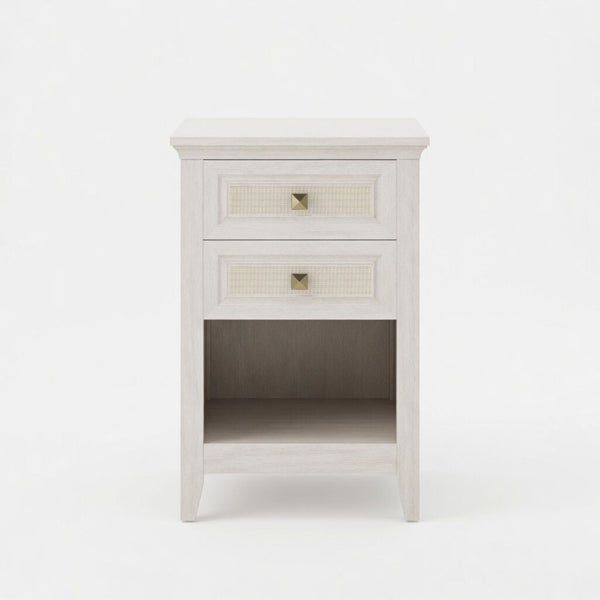 Nightstand With 2 Drawers Bedside Table