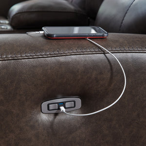 Crossplex - Power Recliner / Adjustable Headrest - Smoke