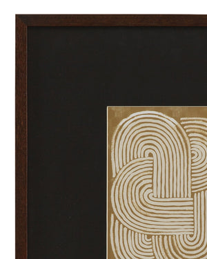 Neutral Strokes III Framed Print - Black