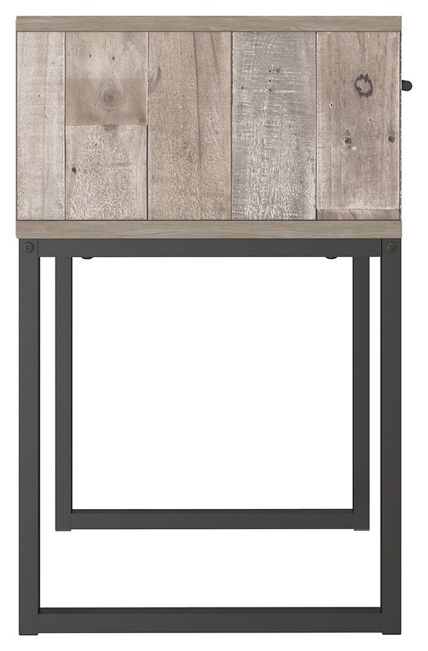 Neilsville - One Drawer Night Stand - Vinyl-Wrapped - Whitewash