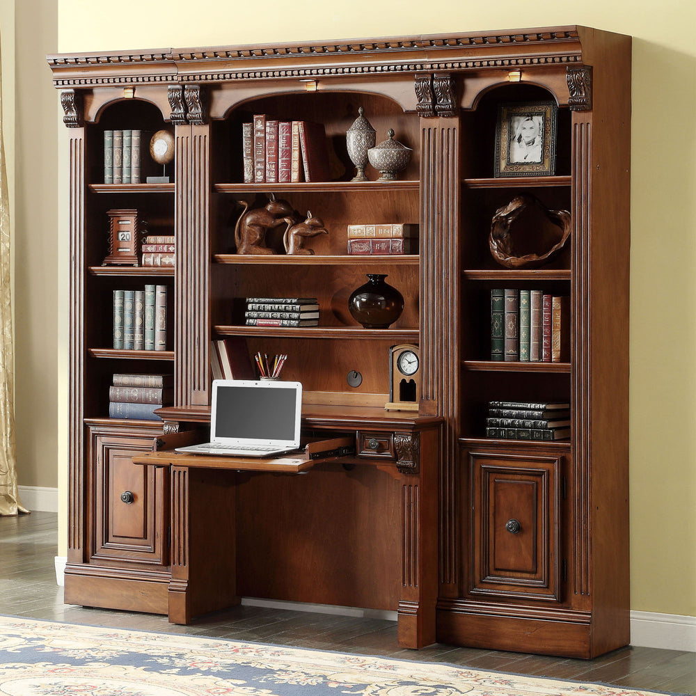 Huntington - Library Desk - Antique Vintage Pecan