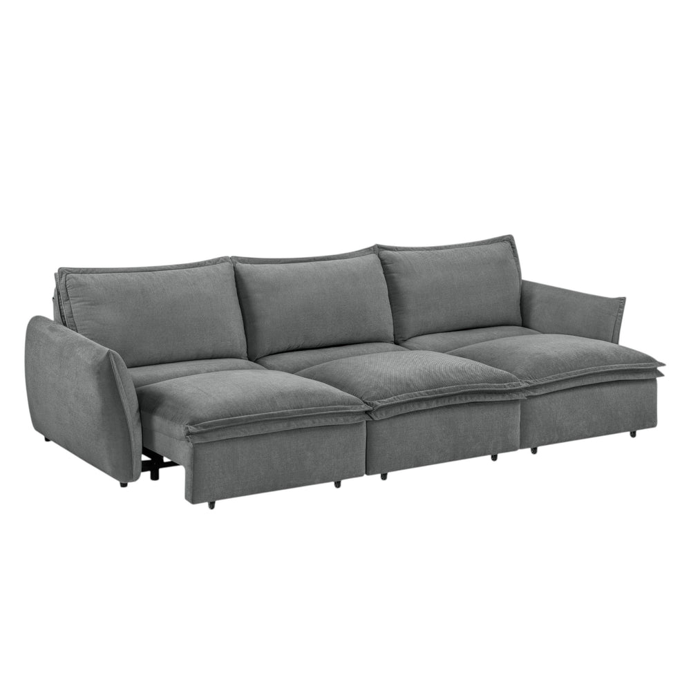 Eaden - Power Sofa With Sleeper - Gray
