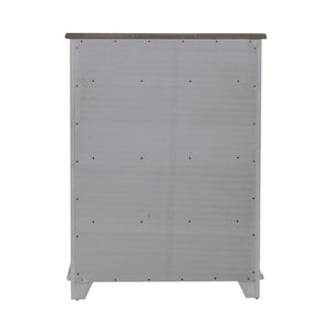 River Place - 6 Drawer Chest - Riverstone White & Tobacco