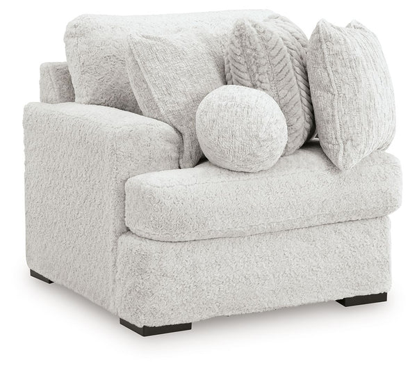 Cuddle Plush - 3 Pc. - 3-Piece Sectional, Chair And Ottoman - Arctic