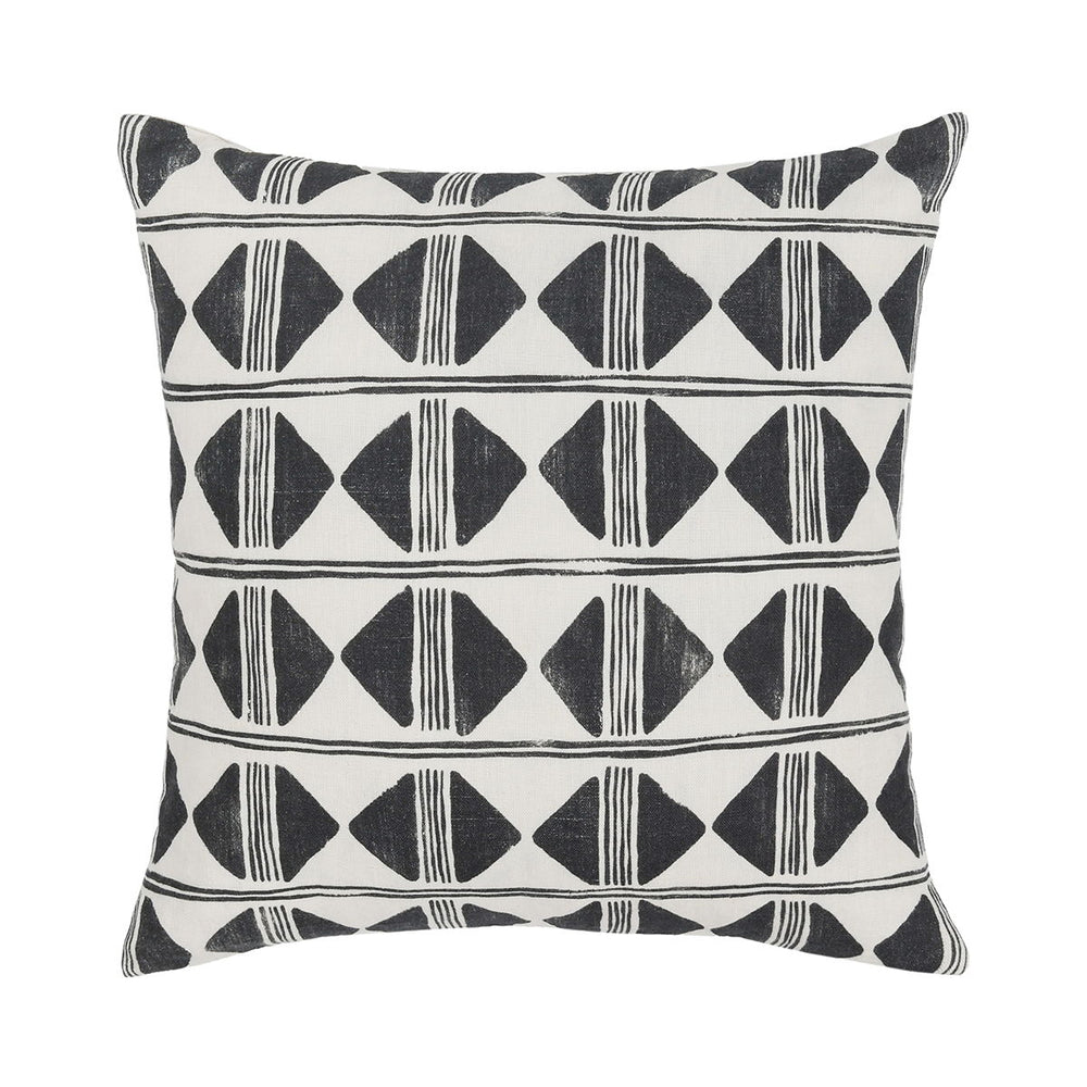 Nubia - 22" x 22" Pillow - Black / White