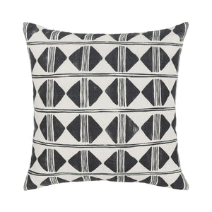 Radiant Oasis - 22" x 22" Nubia Pillow - Black / White