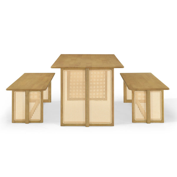 Dining Set, 1 Table & 2 Benches