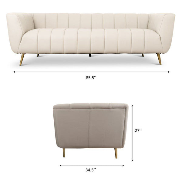 Lamattina - Genuine Italian Channel Tufted Sofa