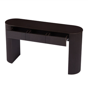 Retro Console Table With Storage, 3 Drawers