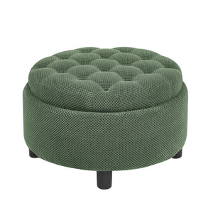 Storage Round Footstool Table Ottoman