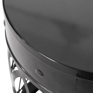 Outdoor Metal Large End Table, Modern Design