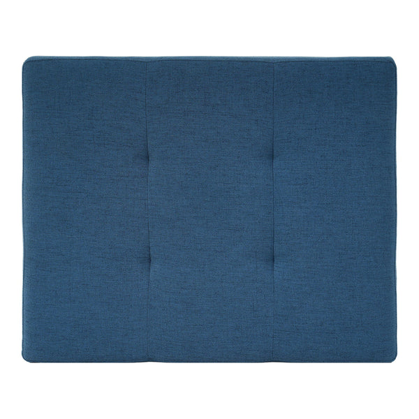 Ottoman, Compact Footrest For Living Room - Navy Blue