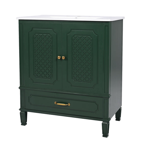 Bathroom Vanity With Sink, Soft Closing Door, Multi Functional Storage