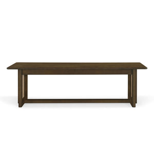 Dining Bench With Rattan Weave