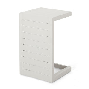 Aluminum Outdoor C - Shaped Side Table For Patio