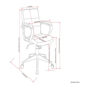 Brewer - Swivel Office Chair - Distressed Blue