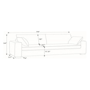 Upholstered Sofa With Toss Pillows - Dark Gray