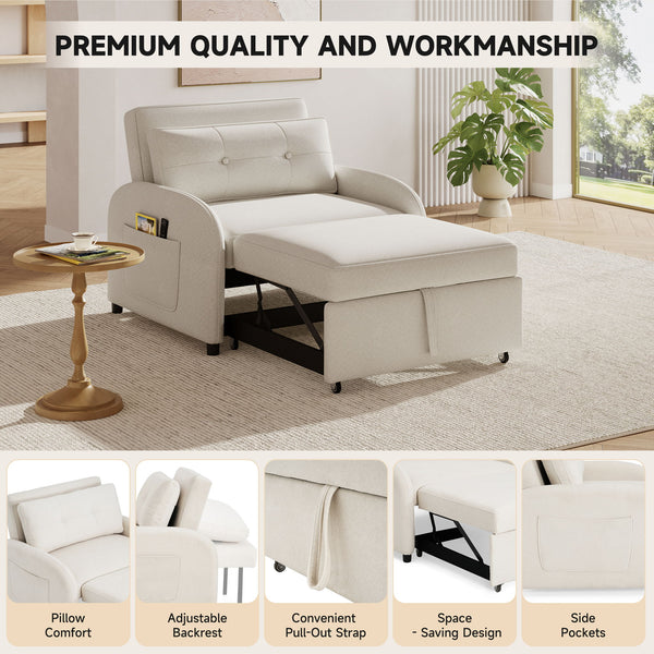 3 In 1 Convertible Sleeper Sofa Bed For Living Room
