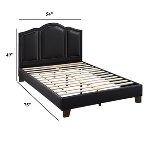 Full Size Bed With Unique Headboard - Black