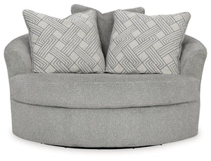 Casselbury - Oversized Swivel Accent Chair - Cement