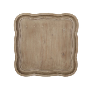 French Country Accent Table With Hourglass Design - Natural