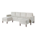 Sectional Set With Dual Chaises And Square Arms