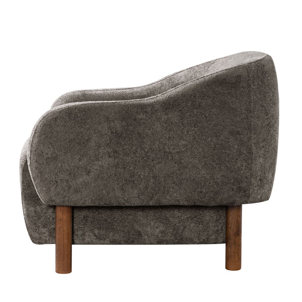 Modern Accent Chair With Recessed Arms And Tight Back